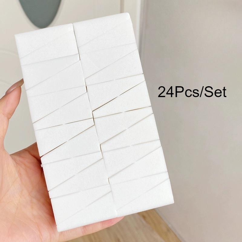 24Pcs Makeup Puff Triangle Face Foundation Cosmetic Women Beauty Makeup Wedges Sponge Wet and Dry Use