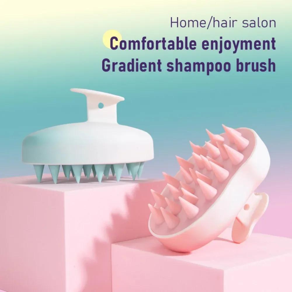 Silikon Shampoo Pinsel Kopf Kopfhaut Massage Kamm Haar Waschen Kamm Körper Massage Pinsel Bad Dusche Pinsel Salon Friseur Werkzeug