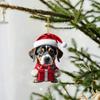 Acrylic Dog Christmas Ornament Handmade Christmas Decoration Dog Christmas Tree Pendant  Office