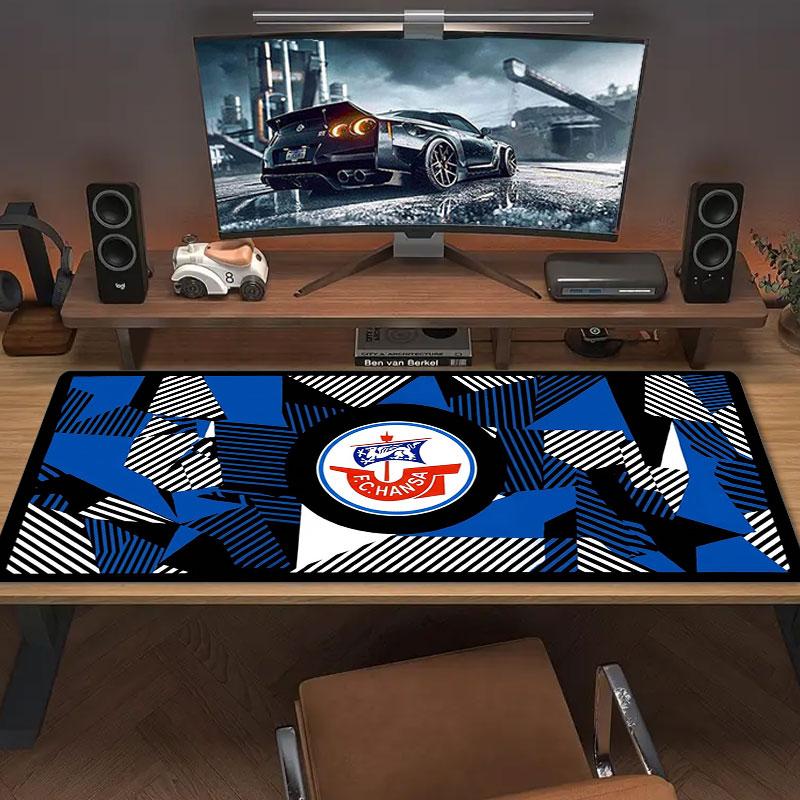 Hansa Fc Badge Large Size Mouse Pad Large Gaming Table Cushion Nonslip Laptop Tablet Big Mousepad Xxl Mat Mini Pc Playmat With Lock Edge