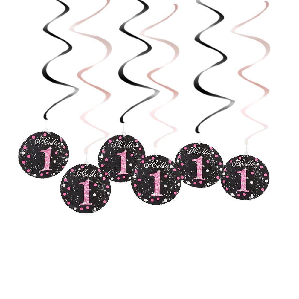 Quality Paper Premium Spiral Decorations For First Birthday Celebration And Settings Party