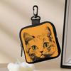 Trendy Mini Cat Coin Purse Water-resistant Lightweight Zipper Storage Bag PVC Portable Wallet Friends Gift