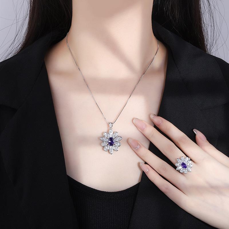 

Товар S925 Серебряная игла Популярная имитация ювелирных изделий Премиум Фиолетовый и Синий Женский