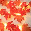 1.5/3/6M Halloween LED Lights String,Artificial Maple Leaf Lantern Garland,Halloween Christmas Thanksgiving Day Home Decorations