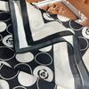Spring new 100 mulberry silk camellia printed silk scarf women's premium plain crepe satin silk square scarf small scarf