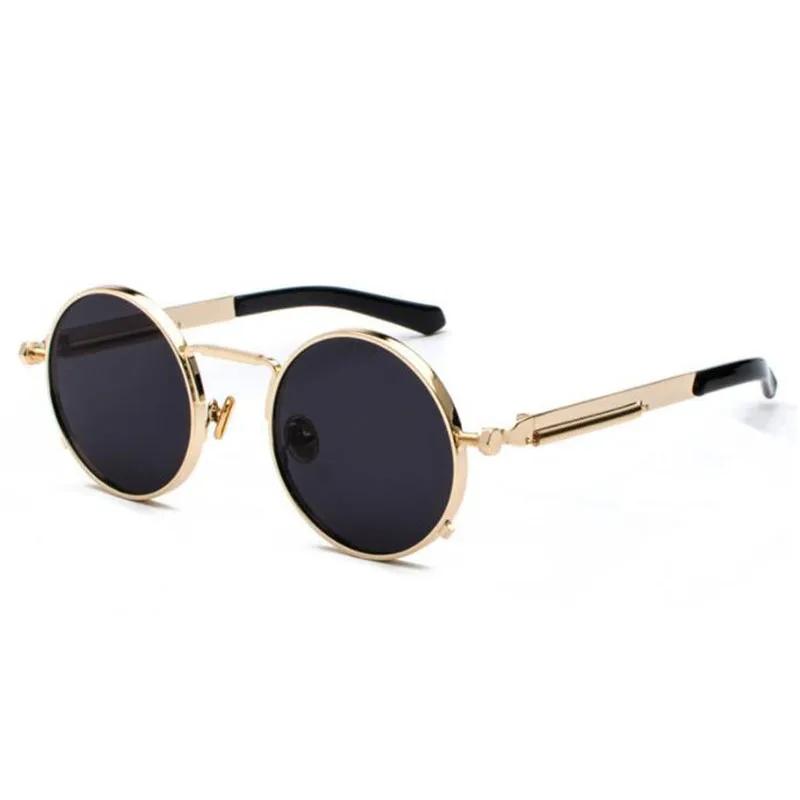 SPH -0.25 -0.5 -1.0 to -6 New Punk Sunglasses Women Round Metal Night Vision Sun Glasses Vintage Men New Spring Glasses Uv400