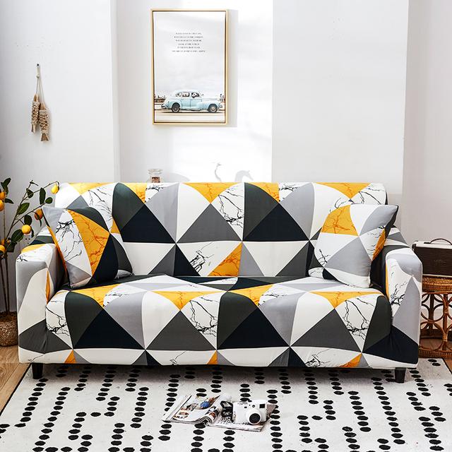 

Household Furniture Protector -Sofa Skins Elastic Slipcover For Living Room Area Corner Sofa Cover Couch Cover Elasticized 45X45cm pilowcaseX2