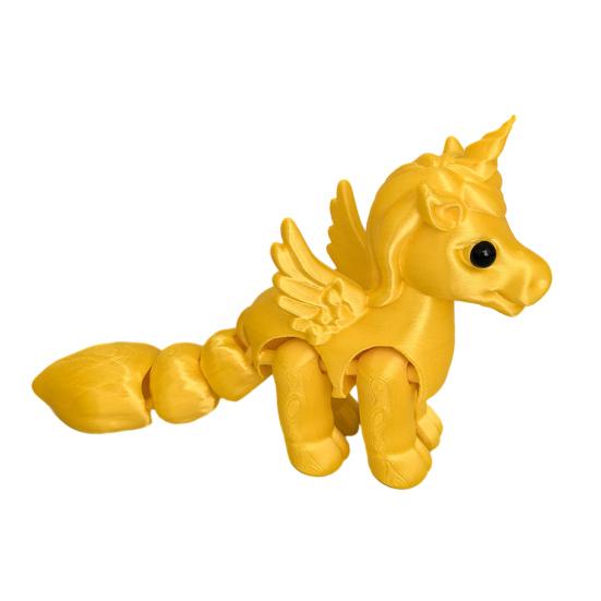 Ruchome stawy Figurka latającego konia Drukowana 3D Statuetka latającego kucyka Redukcja stresu Zabawka Fidget Edukacyjny Model zwierzęcia Ozdoba dekoracyjna na biurko