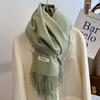 Scarf girls winter versatile solid color imitation cashmere scarf long scarf shawl dual-purpose couple men