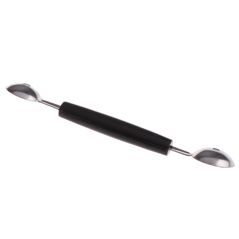 Kitchen Stainless Steal Double Ended Melon Ball Scoop Fruit Ice Cream Scooper