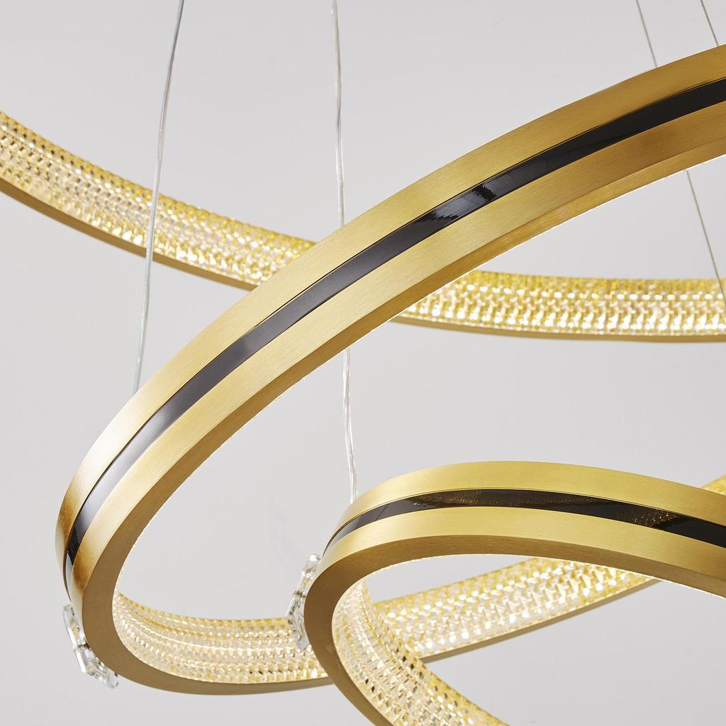 Modern Nordic Gold LED Chandelier - Luxury Ring Light for Living Room, Bedroom, or Restaurant