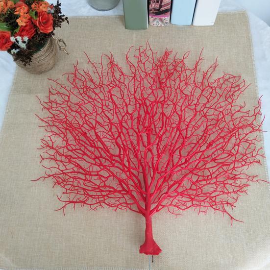 Künstlicher Korallenast 16,5" Simulation Meereskorallenast Falsche Aquarienverzierung für Fischtank Landschaft Hochzeit Heimdekoration