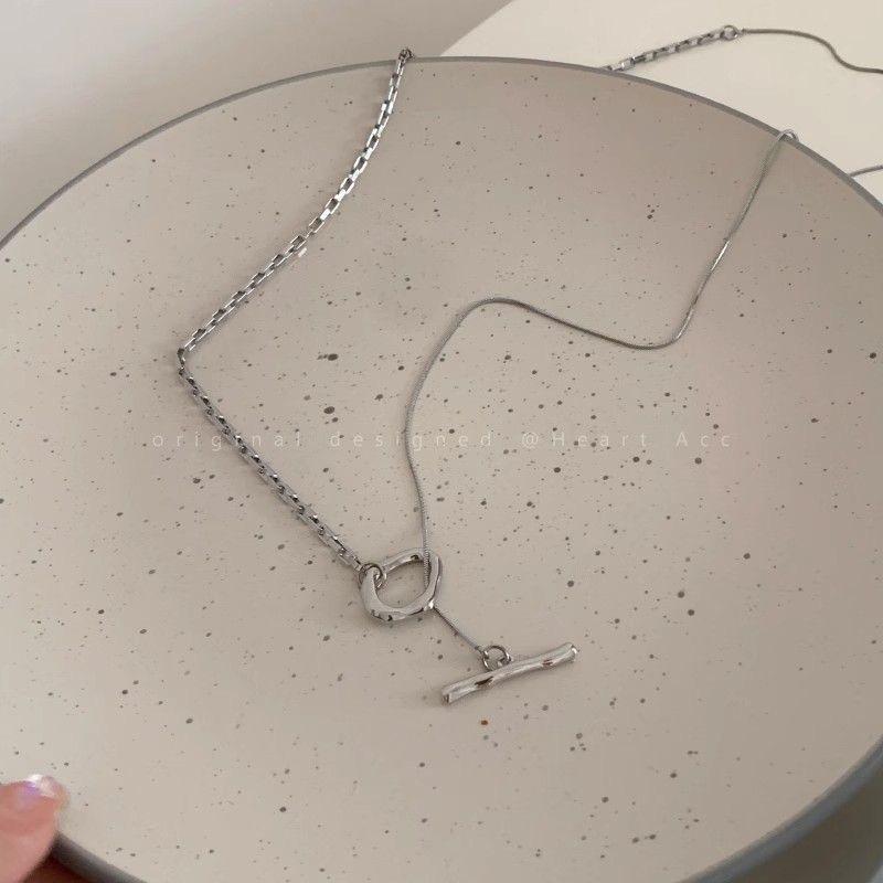 Women's Titanium Steel OT Buckle Necklace - Luxury Autumn/Winter Sweater Chain