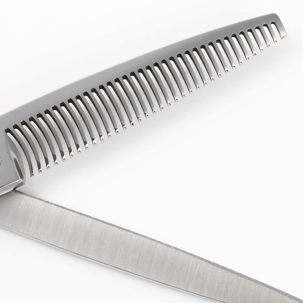 A Japanese Professional Scissors Offers a Natural Finish for Home Cutting Approximately Thinning DEEDS, Manufacturer, (6.0 Inches, 25% Rate) AD-02