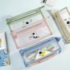 Mesh Pencil Case Transparent Stationery Bag Cute Stationery Organizer  Students