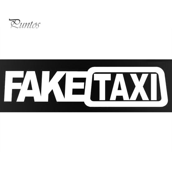 Funny Car Sticker FAKE TAXI Drifting Fake Taxi Sign Race Auto Vehicle Decal Decoration