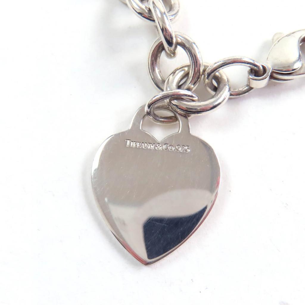 Great TIFFANY&Co. bracelet Heart tag Silver SV925 Women Used