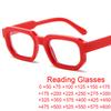 Luxury Red Small Frame Women Reading Glasses Fashion Designer Retro Square Anti Blue Light Eyewear