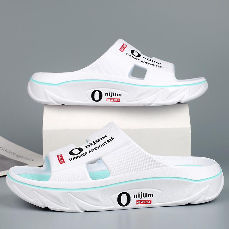 Men's Slippers Indoor Beach Sandals Outdoor Comfortable Soft Non-slip Slides Flip-flops Men Women Bathroom Slippers Home Shoes