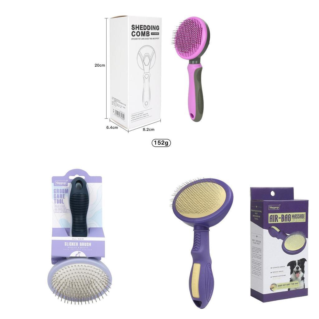 Pet Comb For Cats And Dogs With Plastic Pins For Fur Removal And Deshedging