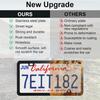 LivTee Black License Plate Frames, 2 Holes Stainless Steel License Plate Covers, 2PCS Car License Plate Holder, Automotive Exterior Accessories, Slim