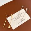 Asymmetrical Geometric Tassel Earrings: Copper-Plated Gold, Korean Style, High-End Fashion