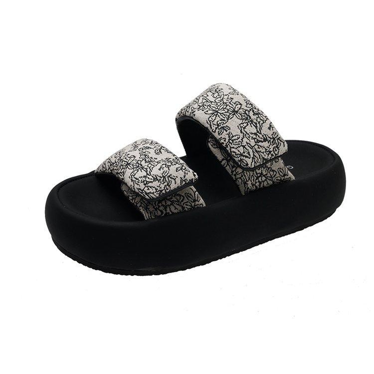 Fashion Glitter Slides Slippers Soft Shoes Woman 2024 Pantofle Rubber Flip Flops Shale Female Beach Low Platform Jelly Comfort Summer Ne