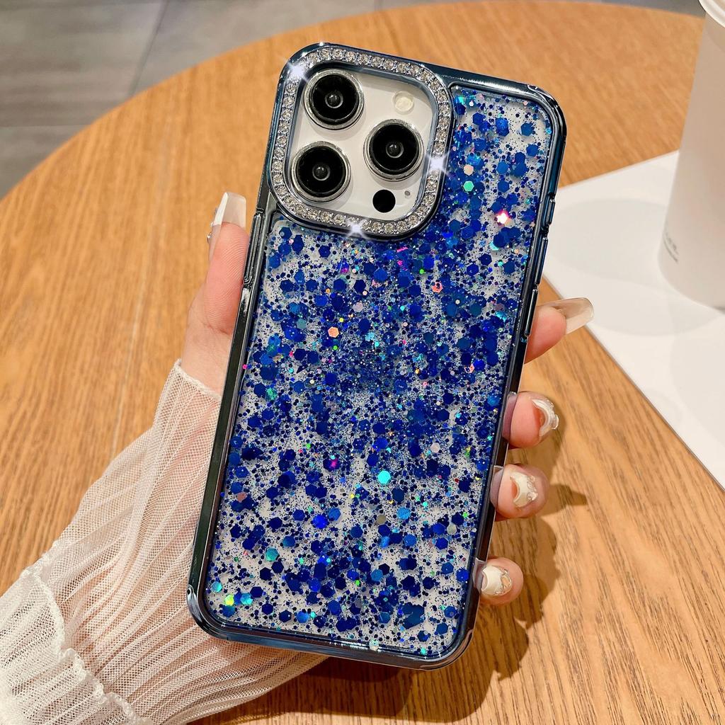 The Iphone16promax Is Suitable for The IPhone 15 Phone Case with Water Diamond Luxury 14 Resin Glitter Protective Case for Women