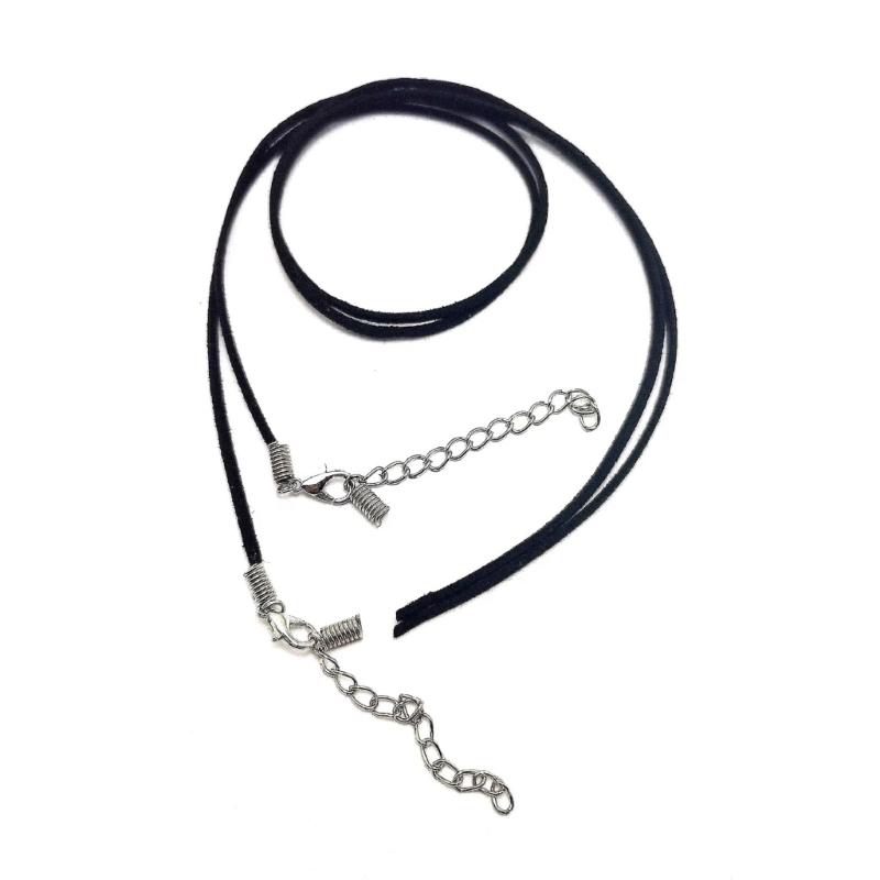 Soft Comfortable Suedes Rope Adjustable Velvets Cord Chain Lobster Clasp String Cord for Pendant Necklace Jewelry Making