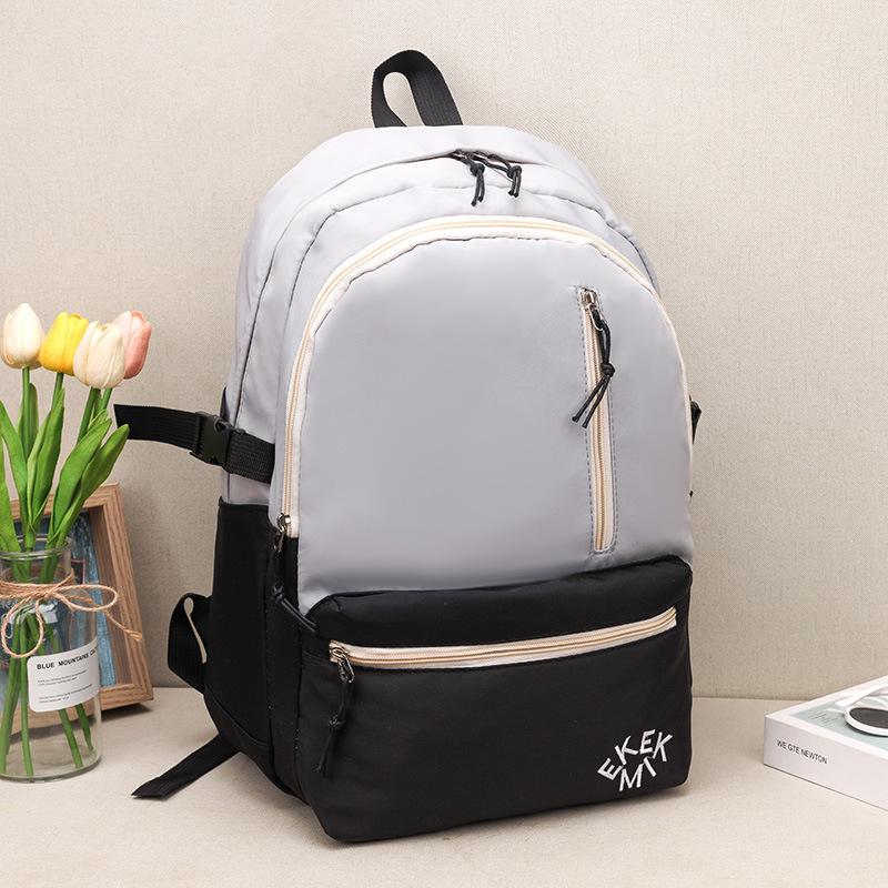 Simple style student campus backpack junior high school high school student large capacity backpack versatile travel schoolbag