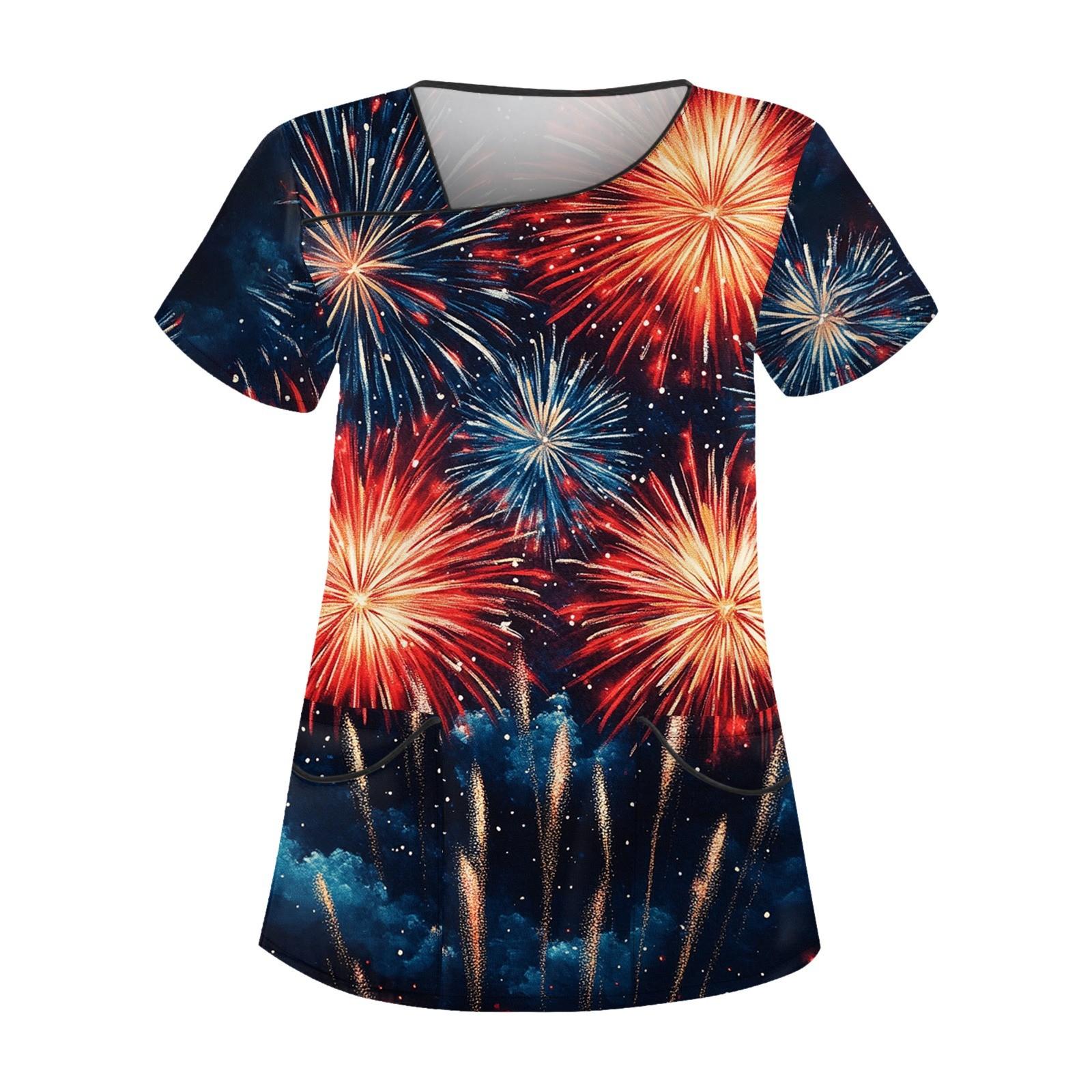 

Женская рабочая одежда с принтом, косым воротником и двухслойными карманами, базовые топы, пуловер L синий