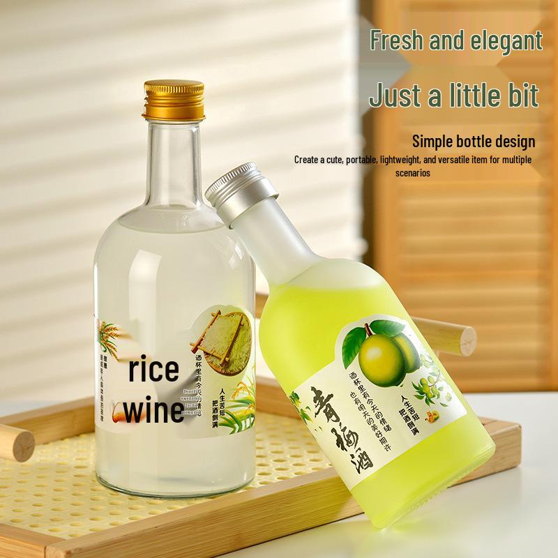 500ml Frosted Plum Wine Bottle for Homebrew Liquor