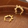 European-American C-Shaped Irregular Women’s Titanium Steel Earrings - Spring/Summer Light Luxury Design