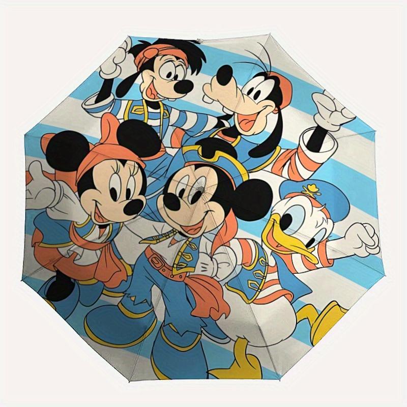 

1pc Mickey And Friiends Home Essential Cute Cartoon Umbrella, Portable Folding Umbrella with Durable Iron Frame 8 Ribs, a0821009