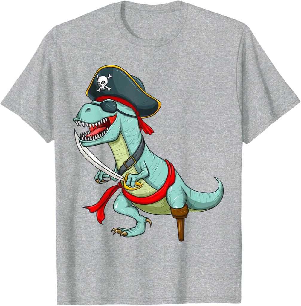Pirate Dinosaur T Rex Funny Tyrannosaurus Funny Unisex T-Shirt