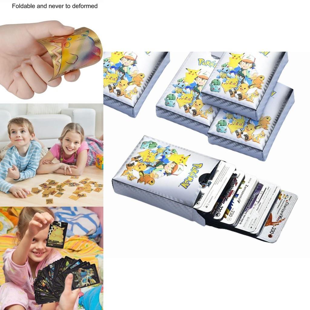 Seltenes Pokemon Goldfolienkarten-Set 55 Stück Englisch Perfekt für Sammler und Spieler