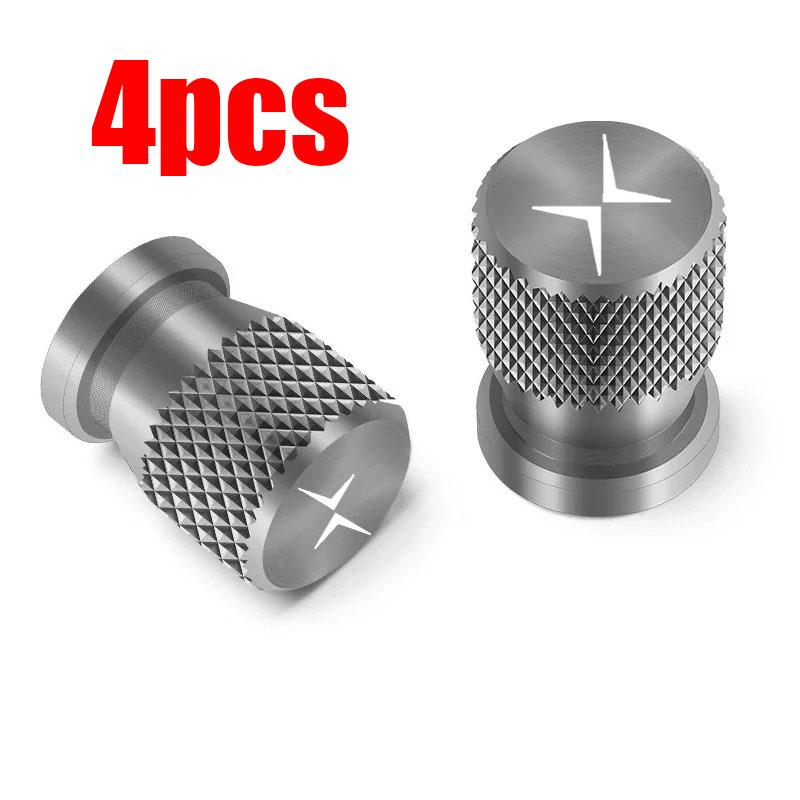 4PCS Colorful Car Accessories Car Tire Valve Cap For Volvo Polestar 1 Polestar 2 Polestar 3 Polestar 4 Polestar 5