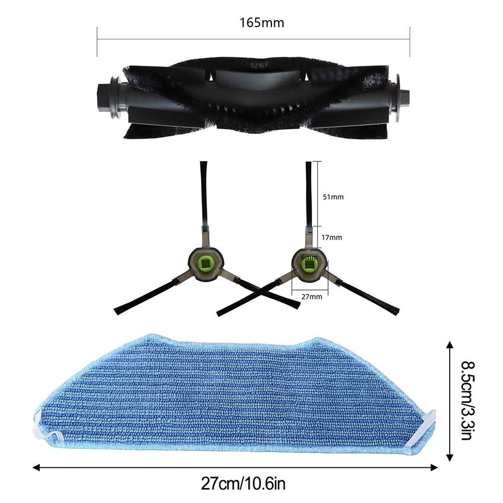 12-Piece Main And Side Brush Filter Mop Kit For Lefant M1/M2/M2 Pro/M2S/M2S Pro/M2 Plus/U180 OKP/K8 Vacuum Cleaners