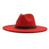 Nuovi cappelli jazz da esterno stile britannico europei e americani per uomo e donna cappelli a cilindro a tesa larga cappelli di lana alla moda cm