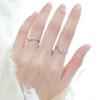 Adjustable Sleek Opal Ring For Women Unique Copper Jewelry Geometric Design Fashionable 2023