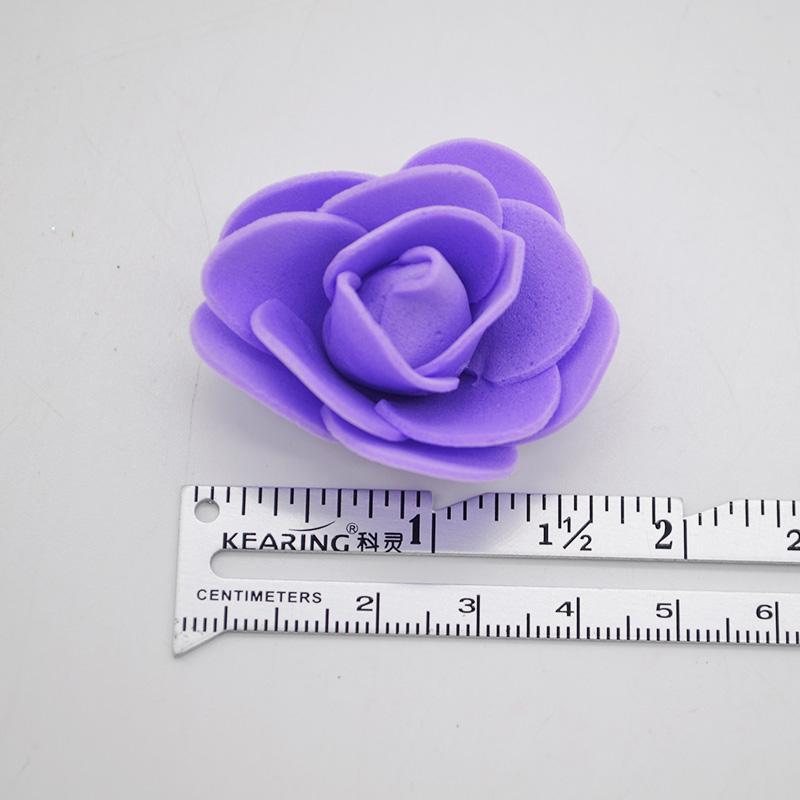 50Pcs/lot 3.5cm PE Foam Rose Head Artificial Rose Flowers Home Garden Decorative Wreath Supplies Wedding Event Party Decoration