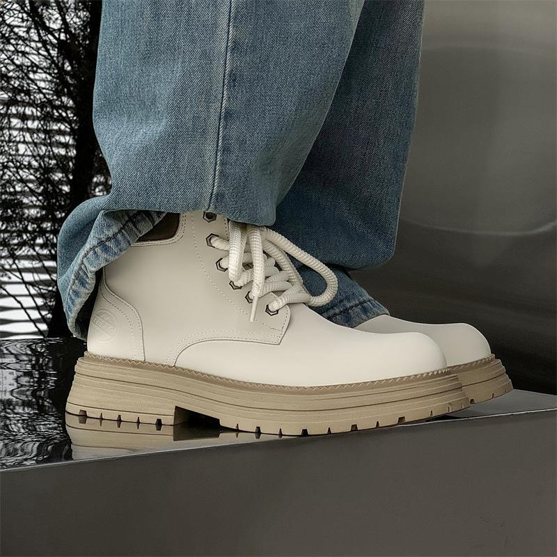 Martin boots men's 2024 new autumn and winter British style high-top rhubarb boots medium-top outdoor tooling boots 2681-R