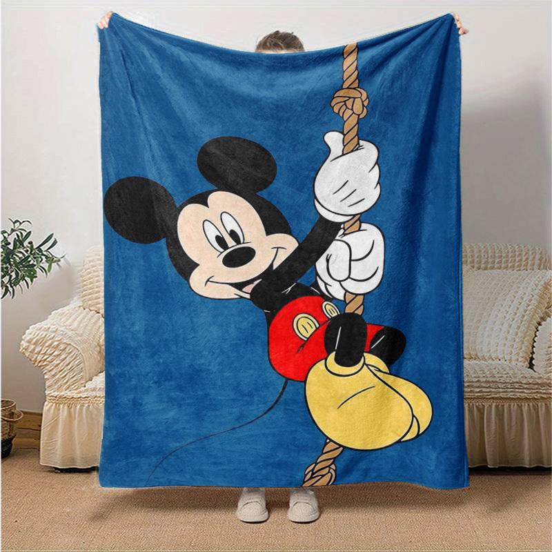 1 unidad, Manta Decorativa para el Hogar de Mickey Mouse: Un Regalo Perfecto para tu Dormitorio, Sala de Estar o Viaje, Manta Gruesa de Franela, Ideal para Sofás