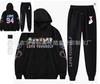 Cartoon boy group front and rear printing digital couple hooded leggings set