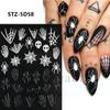 Hot selling nail art stickers ins halloween skull spider bone pumpkin nail sticker nail