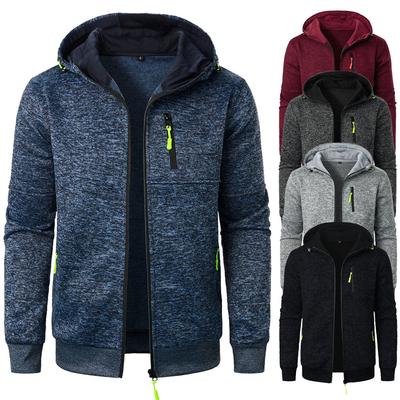 Men's Sports Fitness Casual Sweatshirt Cardigan Hooded Jackets Cardigan Hooded Sweatshirts Baseball Jacket