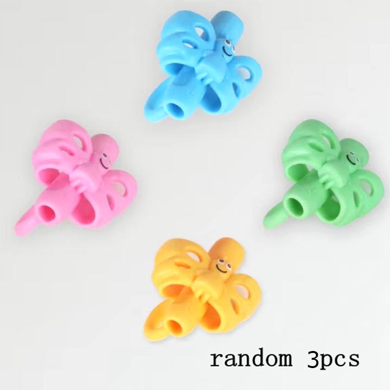 1/3/6pcs Children Writing Pencil Pan Holder Kids Learning Practise Silicone Pen Aid Grip Posture Correction Device for Students