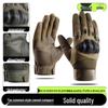 Men's Full-Finger Outdoor Tactical Gloves - Cut-Resistant, Wear-Resistant for Motorcycle Riding & Combat