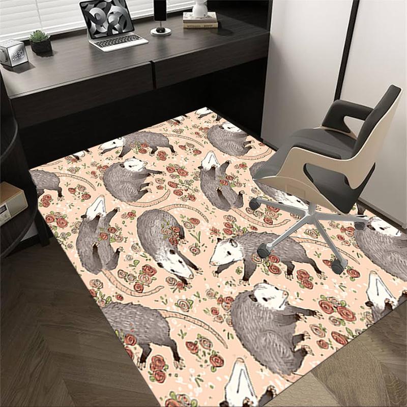 1PC Possums Flowers Non-Slip Floor carpet, Office, family, bedroom, Studio - Large Area Rug,Decorative Mat, Longlasting Material-C0467 60cm by 90cm