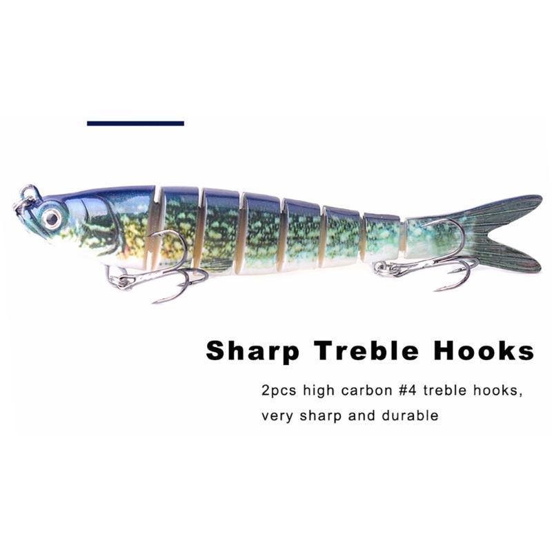 Multi-Section Artificial Fishing Lures Fishhooks Jointed Swimbait Crankbait Fishing Realistic 3D Sinking Swimming Baits